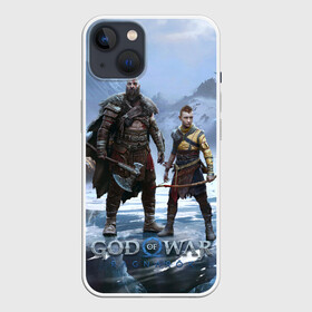 Чехол для iPhone 13 с принтом Кратос и Атрей Рагнарек ,  |  | armor | atreus | axe | bow | games | god of war | ice | kratos | loki | mountains | nextgen | playstation 5 | ps5 | ragnarok | winter | wolves | атрей | бог войны | броня | волки | горы | зима | игры | кратос | лед | локи | лук | некстген | плейстейшен 5 