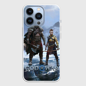 Чехол для iPhone 13 Pro с принтом Кратос и Атрей Рагнарек ,  |  | armor | atreus | axe | bow | games | god of war | ice | kratos | loki | mountains | nextgen | playstation 5 | ps5 | ragnarok | winter | wolves | атрей | бог войны | броня | волки | горы | зима | игры | кратос | лед | локи | лук | некстген | плейстейшен 5 