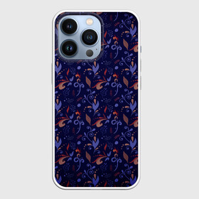 Чехол для iPhone 13 Pro с принтом Абстрактный растительный узор ,  |  | Тематика изображения на принте: абстракция | дудл | дудлинг | дудлы | завитки | завитушки | орнамент | растительный | узор | узорчик | хохлома | цветочный