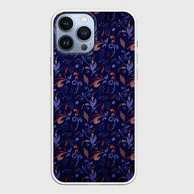 Чехол для iPhone 13 Pro Max с принтом Абстрактный растительный узор ,  |  | Тематика изображения на принте: абстракция | дудл | дудлинг | дудлы | завитки | завитушки | орнамент | растительный | узор | узорчик | хохлома | цветочный