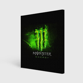 Холст квадратный с принтом MONSTER ENERGY NEON | НЕОН , 100% ПВХ |  | monster | monster energy | монстер | монстер енерджи | монстер енэрджи | монстер энерджи | неон | энергетик | энергетический напиток