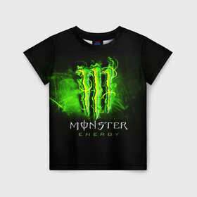 Детская футболка 3D с принтом MONSTER ENERGY NEON | НЕОН , 100% гипоаллергенный полиэфир | прямой крой, круглый вырез горловины, длина до линии бедер, чуть спущенное плечо, ткань немного тянется | monster | monster energy | монстер | монстер енерджи | монстер енэрджи | монстер энерджи | неон | энергетик | энергетический напиток