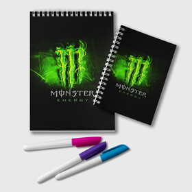 Блокнот с принтом MONSTER ENERGY NEON | НЕОН , 100% бумага | 48 листов, плотность листов — 60 г/м2, плотность картонной обложки — 250 г/м2. Листы скреплены удобной пружинной спиралью. Цвет линий — светло-серый
 | Тематика изображения на принте: monster | monster energy | монстер | монстер енерджи | монстер енэрджи | монстер энерджи | неон | энергетик | энергетический напиток