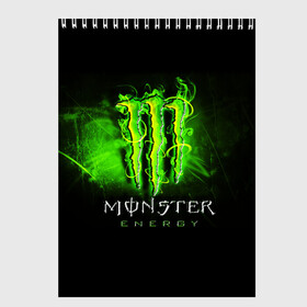 Скетчбук с принтом MONSTER ENERGY NEON | НЕОН , 100% бумага
 | 48 листов, плотность листов — 100 г/м2, плотность картонной обложки — 250 г/м2. Листы скреплены сверху удобной пружинной спиралью | Тематика изображения на принте: monster | monster energy | монстер | монстер енерджи | монстер енэрджи | монстер энерджи | неон | энергетик | энергетический напиток