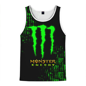 Мужская майка 3D с принтом MONSTER ENERGY NEON | МОНСТЕР , 100% полиэстер | круглая горловина, приталенный силуэт, длина до линии бедра. Пройма и горловина окантованы тонкой бейкой | monster | monster energy | монстер | монстер енерджи | монстер енэрджи | монстер энерджи | неон | энергетик | энергетический напиток