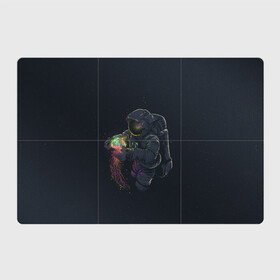 Магнитный плакат 3Х2 с принтом Космическая медуза , Полимерный материал с магнитным слоем | 6 деталей размером 9*9 см | space | галактика | иллюстрация | космонавт | медуза