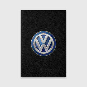 Обложка для паспорта матовая кожа с принтом Volkswagen логотип , натуральная матовая кожа | размер 19,3 х 13,7 см; прозрачные пластиковые крепления | golf | logo | polo | tuareg | volkswagen | vw | авто | автомобиль | лого | логотип | машина | пассат | поло | сс | тачка | тигуан | туарег | фольксваген | цц