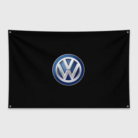 Флаг-баннер с принтом Volkswagen логотип , 100% полиэстер | размер 67 х 109 см, плотность ткани — 95 г/м2; по краям флага есть четыре люверса для крепления | golf | logo | polo | tuareg | volkswagen | vw | авто | автомобиль | лого | логотип | машина | пассат | поло | сс | тачка | тигуан | туарег | фольксваген | цц