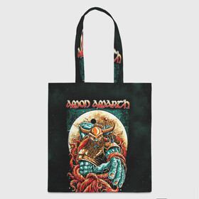 Шоппер 3D с принтом Amon Amarth , 100% полиэстер | Плотность: 200 г/м2; Размер: 34×35 см; Высота лямок: 30 см | amon amarth | metal | викинг метал | группы | дэт метал | метал | музыка | рок