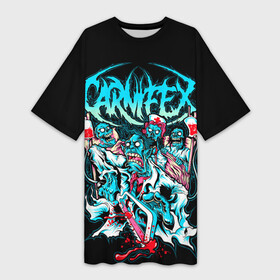 Платье-футболка 3D с принтом Carnifex ,  |  | carnifex | die without hope | graveside confessions | world war x | группы | дэткор | карнифекс | музыка | рок