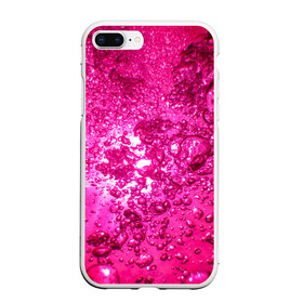 Чехол для iPhone 7Plus/8 Plus матовый с принтом Розовые Пузырьки , Силикон | Область печати: задняя сторона чехла, без боковых панелей | абстрактный розовый | неоновый розовый | розовая вода | розовый мир