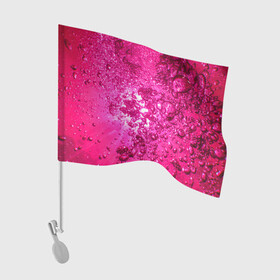 Флаг для автомобиля с принтом Розовые Пузырьки , 100% полиэстер | Размер: 30*21 см | абстрактный розовый | неоновый розовый | розовая вода | розовый мир