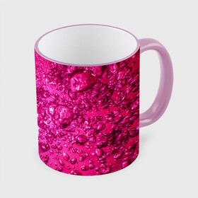 Кружка с полной запечаткой с принтом Розовые Пузырьки , керамика | ёмкость 330 мл | Тематика изображения на принте: абстрактный розовый | неоновый розовый | розовая вода | розовый мир