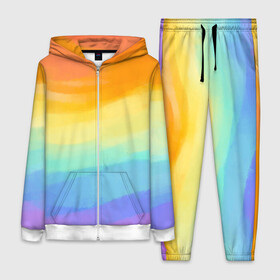 Женский костюм 3D с принтом РАДУЖНЫЕ ВОЛНЫ | RAINBOW WAVES (Z) ,  |  | color | paint | rainbow | rainbow waves | waves | волны | краска | радуга | радужная | радужные волны | цветная | яркая