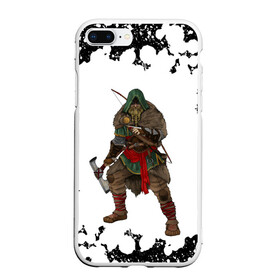 Чехол для iPhone 7Plus/8 Plus матовый с принтом ASSASSIN`S CREED VALHALLA (+спина) (Z) , Силикон | Область печати: задняя сторона чехла, без боковых панелей | logo | slayer | valhalla | vikings | асасин | ассасин крид | ассассин | вальхалла | викинги | лого | логотип | тамплиеры