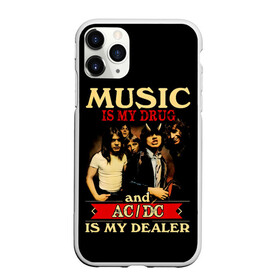 Чехол для iPhone 11 Pro матовый с принтом MUSYC IS MY DRUG and AC/DC IS MY DEALER , Силикон |  | ac dc | acdc | acdc ас дс | angus | back in black | highway to hell | mckinnon | you | австралийская | ангус янг | ас дс | асдс | блюз | в форме | гитара | группа | крис слэйд | метал | молния | музыка | певец | рок | рок н ролл | стиви янг