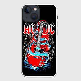 Чехол для iPhone 13 mini с принтом AC DC гитара ,  |  | ac dc | acdc | acdc ас дс | angus | back in black | highway to hell | mckinnon | you | австралийская | ангус янг | ас дс | асдс | блюз | в форме | гитара | группа | крис слэйд | метал | молния | музыка | певец | рок | рок н ролл | стиви янг