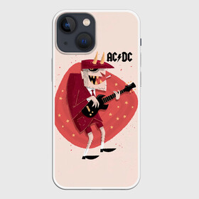 Чехол для iPhone 13 mini с принтом Ангус Янг AC DC ,  |  | ac dc | acdc | acdc ас дс | angus | back in black | highway to hell | mckinnon | you | австралийская | ангус янг | ас дс | асдс | блюз | в форме | гитара | группа | крис слэйд | метал | молния | музыка | певец | рок | рок н ролл | стиви янг