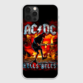 Чехол для iPhone 12 Pro с принтом AC/DC HELLS BELLS , силикон | область печати: задняя сторона чехла, без боковых панелей | Тематика изображения на принте: ac dc | acdc | acdc ас дс | angus | back in black | highway to hell | mckinnon | you | австралийская | ангус янг | ас дс | асдс | блюз | в форме | гитара | группа | крис слэйд | метал | молния | музыка | певец | рок | рок н ролл | стиви янг