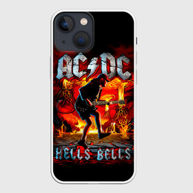 Чехол для iPhone 13 mini с принтом AC DC HELLS BELLS ,  |  | ac dc | acdc | acdc ас дс | angus | back in black | highway to hell | mckinnon | you | австралийская | ангус янг | ас дс | асдс | блюз | в форме | гитара | группа | крис слэйд | метал | молния | музыка | певец | рок | рок н ролл | стиви янг
