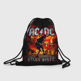 Рюкзак-мешок 3D с принтом AC/DC HELLS BELLS , 100% полиэстер | плотность ткани — 200 г/м2, размер — 35 х 45 см; лямки — толстые шнурки, застежка на шнуровке, без карманов и подкладки | ac dc | acdc | acdc ас дс | angus | back in black | highway to hell | mckinnon | you | австралийская | ангус янг | ас дс | асдс | блюз | в форме | гитара | группа | крис слэйд | метал | молния | музыка | певец | рок | рок н ролл | стиви янг