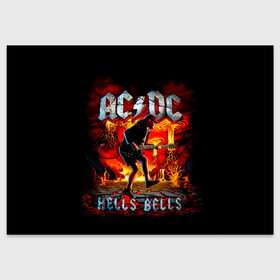 Поздравительная открытка с принтом AC/DC HELLS BELLS , 100% бумага | плотность бумаги 280 г/м2, матовая, на обратной стороне линовка и место для марки
 | ac dc | acdc | acdc ас дс | angus | back in black | highway to hell | mckinnon | you | австралийская | ангус янг | ас дс | асдс | блюз | в форме | гитара | группа | крис слэйд | метал | молния | музыка | певец | рок | рок н ролл | стиви янг