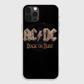 Чехол для iPhone 12 Pro с принтом AC/DC Rock or Bust , силикон | область печати: задняя сторона чехла, без боковых панелей | ac dc | acdc | acdc ас дс | angus young | back in black | highway to hell | mckinno | австралийская | ангус янг | ас дс | асдс | блюз | в форме | гитара | группа | крис слэйд | метал | молния | музыка | певец | рок | рок н ролл | стиви янг