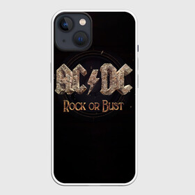 Чехол для iPhone 13 с принтом AC DC Rock or Bust ,  |  | ac dc | acdc | acdc ас дс | angus young | back in black | highway to hell | mckinno | австралийская | ангус янг | ас дс | асдс | блюз | в форме | гитара | группа | крис слэйд | метал | молния | музыка | певец | рок | рок н ролл | стиви янг