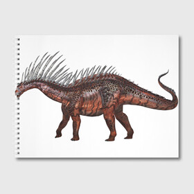 Альбом для рисования с принтом Шипастый титанозавр , 100% бумага
 | матовая бумага, плотность 200 мг. | Тематика изображения на принте: амаргазавр | арт | динозавр | доисторические | рисунок | титанозавр | шип | шипы
