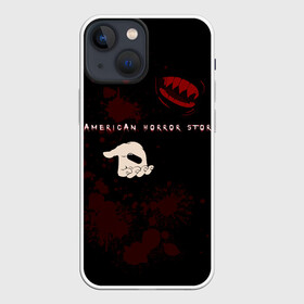 Чехол для iPhone 13 mini с принтом Double Feature ,  |  | Тематика изображения на принте: american horror story | американская история ужасов двойной сеанс | зубы вампира | кровь | талант американская история ужасов