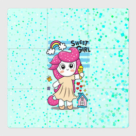 Магнитный плакат 3Х3 с принтом Милая девочка пони  , Полимерный материал с магнитным слоем | 9 деталей размером 9*9 см | девочка | единорог | маленькая девочка | милашка | милая | пони