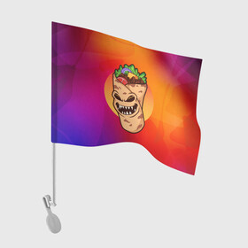 Флаг для автомобиля с принтом Шаурма - зомби , 100% полиэстер | Размер: 30*21 см | zombie | зомби | лаваш | хеллоуин | шаверма | шаурма