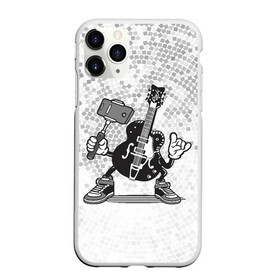 Чехол для iPhone 11 Pro Max матовый с принтом Гитара сэлфи , Силикон |  | peace | selfi | гитара | мир | рок | рокер | сэлфи | фотка | электрогитара
