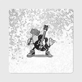 Магнит виниловый Квадрат с принтом Гитара сэлфи , полимерный материал с магнитным слоем | размер 9*9 см, закругленные углы | peace | selfi | гитара | мир | рок | рокер | сэлфи | фотка | электрогитара