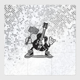 Магнитный плакат 3Х3 с принтом Гитара сэлфи , Полимерный материал с магнитным слоем | 9 деталей размером 9*9 см | peace | selfi | гитара | мир | рок | рокер | сэлфи | фотка | электрогитара
