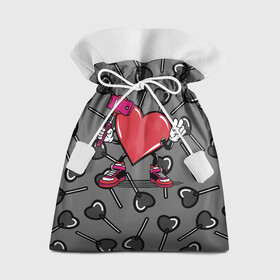Подарочный 3D мешок с принтом Сердечко сэлфи , 100% полиэстер | Размер: 29*39 см | peace | selfi | мир | сердечко | сердце | сэлфи | фотка