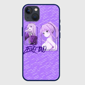 Чехол для iPhone 13 с принтом Zero Two в прямоугольнике ,  |  | darling | darling in the franxx | zero two | вайфу | зеро ту | код 002 | любимый во франксе | франкс