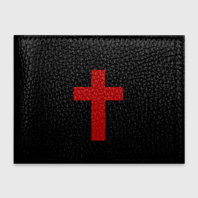Обложка для студенческого билета с принтом Красный Крест , натуральная кожа | Размер: 11*8 см; Печать на всей внешней стороне | геометрия | красный крест | крест | минимализм | религия