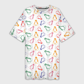Платье-футболка 3D с принтом Linux Ядро Пингвин ,  |  | linux | logo | os | в топе | в тренде | компьютер | линукс | логотип | операционная система | ос | пингвин | технологии | топ
