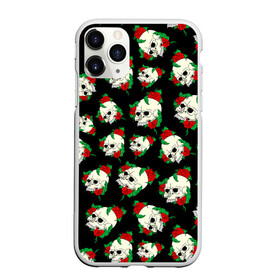 Чехол для iPhone 11 Pro матовый с принтом Черепа и розы / Skull and Roses , Силикон |  | Тематика изображения на принте: death | gothic | halloween | horror | roses | skeleton | skillet | skull | готика | готические | жуткий | кости | красные розы | листья | скелет | хеллоуин | хоррор | хэллоуин | цветы | череп | черепа в розах | черепа и розы | черепа с