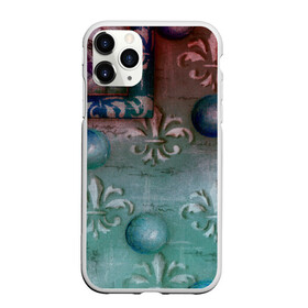 Чехол для iPhone 11 Pro Max матовый с принтом Объемная абстракция -  Флер-де-лис , Силикон |  | 3d | mixed media | абстрактный | абстракция | бордовый | вручную | графика | живопись | королевская | лилия | рисунок | серый | узоры | флер де лис | шары