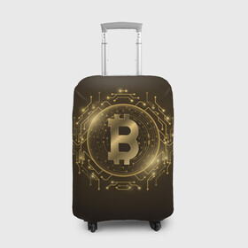 Чехол для чемодана 3D с принтом БИТКОИН | КРИПТОВАЛЮТА , 86% полиэфир, 14% спандекс | двустороннее нанесение принта, прорези для ручек и колес | bitcoin | btc | coin | биткоин | биткойн | валюта | деньги | криптовалюта | монета | платёжная система | технология
