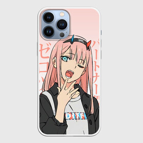 Чехол для iPhone 13 Pro Max с принтом Zero Two Darling in the Franxx ,  |  | 02 | anime girl | darling in the franxx | zero two | аниме | дарлинг во франксе | девушка с розовыми волосами | манга | милый во франксе | ноль два | розовые волосы | тян