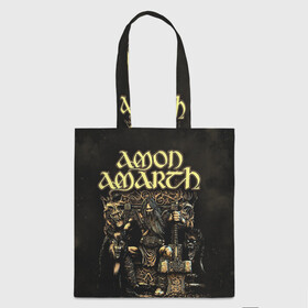 Шоппер 3D с принтом Amon Amarth , 100% полиэстер | Плотность: 200 г/м2; Размер: 34×35 см; Высота лямок: 30 см | amon amarth | metal | викинг метал | группы | дэт метал | метал | музыка | рок