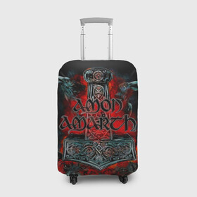 Чехол для чемодана 3D с принтом Amon Amarth , 86% полиэфир, 14% спандекс | двустороннее нанесение принта, прорези для ручек и колес | amon amarth | metal | викинг метал | группы | дэт метал | метал | музыка | рок