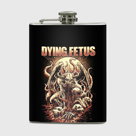 Фляга с принтом Dying Fetus , металлический корпус | емкость 0,22 л, размер 125 х 94 мм. Виниловая наклейка запечатывается полностью | Тематика изображения на принте: death metal | dying fetus | грайндкор | группы | метал | музыка | рок