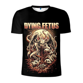 Мужская футболка 3D спортивная с принтом Dying Fetus , 100% полиэстер с улучшенными характеристиками | приталенный силуэт, круглая горловина, широкие плечи, сужается к линии бедра | death metal | dying fetus | грайндкор | группы | метал | музыка | рок