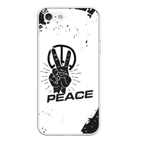 Чехол для iPhone 5/5S матовый с принтом Peace | Мир (Z) , Силикон | Область печати: задняя сторона чехла, без боковых панелей | anarchy | hippies | peace | анархизм | анархия | два пальца | знак | знаки | любовь | мир | хиппи