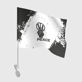 Флаг для автомобиля с принтом Peace | Мир (Z) , 100% полиэстер | Размер: 30*21 см | anarchy | hippies | peace | анархизм | анархия | два пальца | знак | знаки | любовь | мир | хиппи