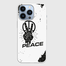 Чехол для iPhone 13 Pro с принтом Peace | Мир (Z) ,  |  | Тематика изображения на принте: anarchy | hippies | peace | анархизм | анархия | два пальца | знак | знаки | любовь | мир | хиппи